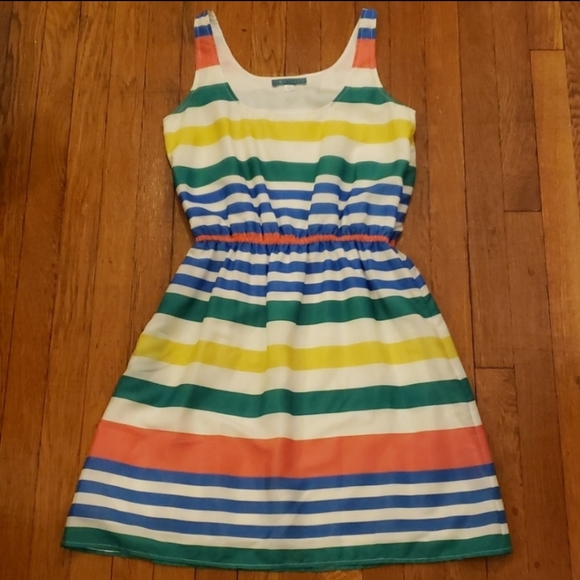 Pim + Larkin Rainbow striped dress - Picture 2 of 5
